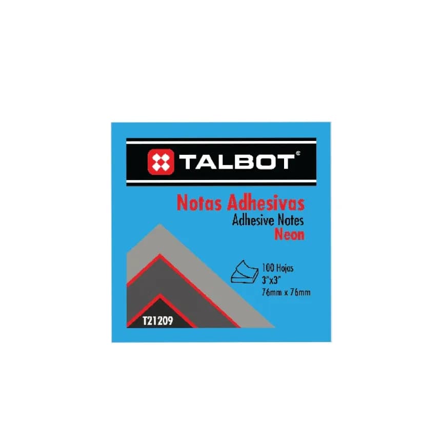Notas adh. azul neon 3X3 100H talbot