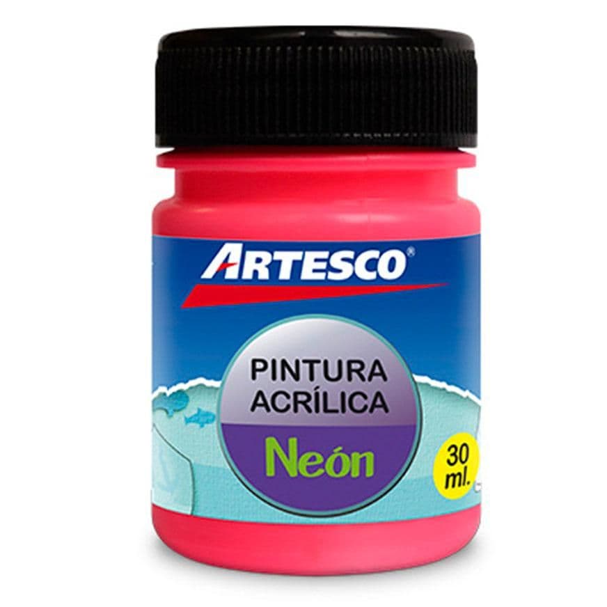 Pintura acrilica mate neon 30ML rosado