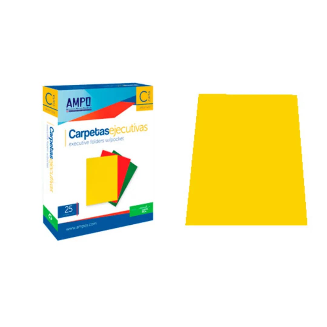 Folders satinado - laminado (8.5 x 11) amarillo