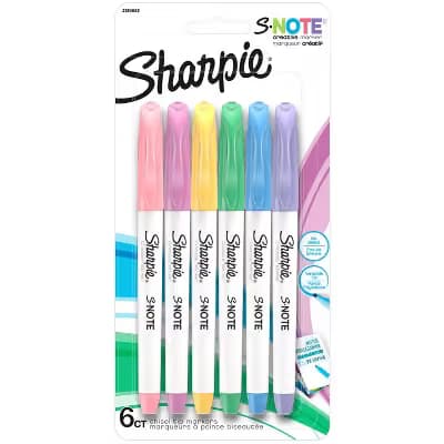 Juego marcadores perm. sharpie f. s-note 6/1