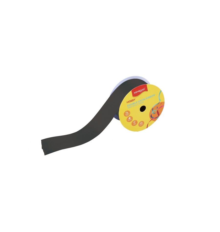 Cinta satinada doble brillo 38MMX25YAR negro
