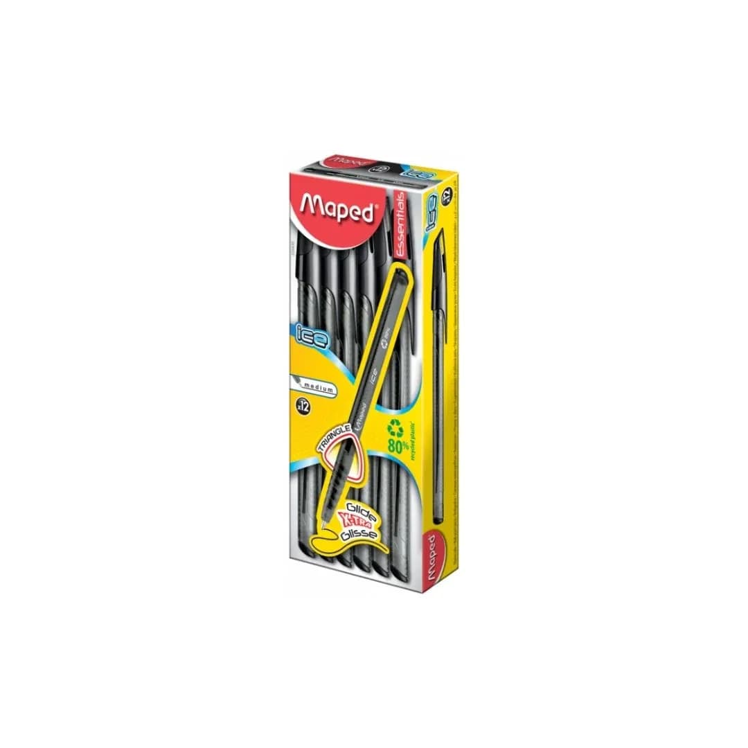 Boligrafo ice negro triangular 12/1