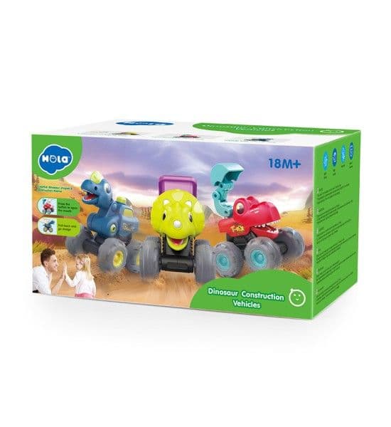 Vehiculo de dinosaurios construccion hola