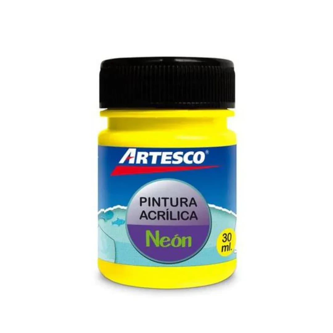 Pintura acrilica mate neon 30ML amarillo