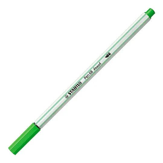Pen 68 brush verde manzana stabilo