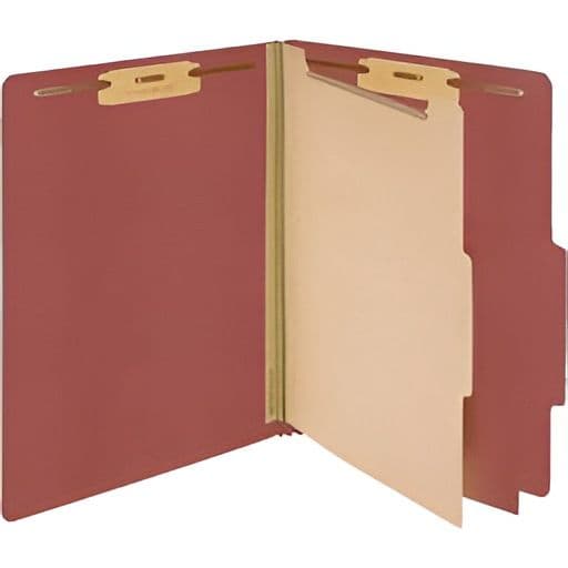 Folders partition 8.5X11 4 div. marron
