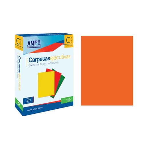 Folders semi satinado-barnizado (8.5X11) naranja