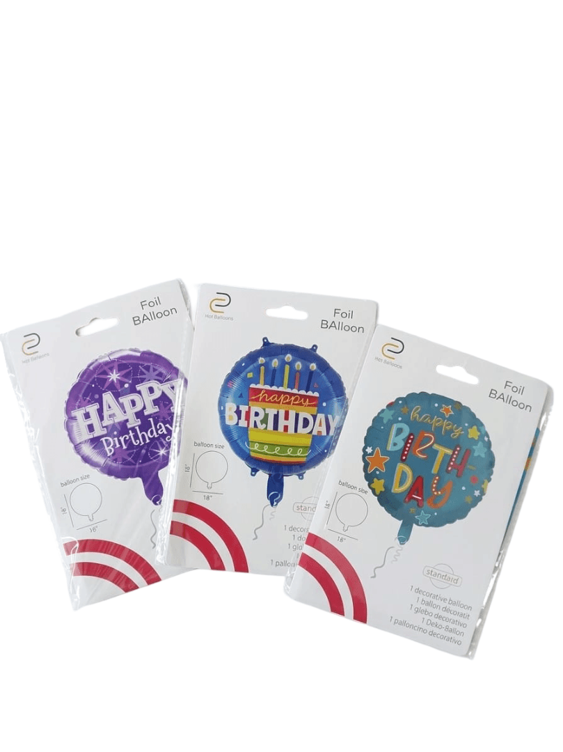Globo met 18" empacados