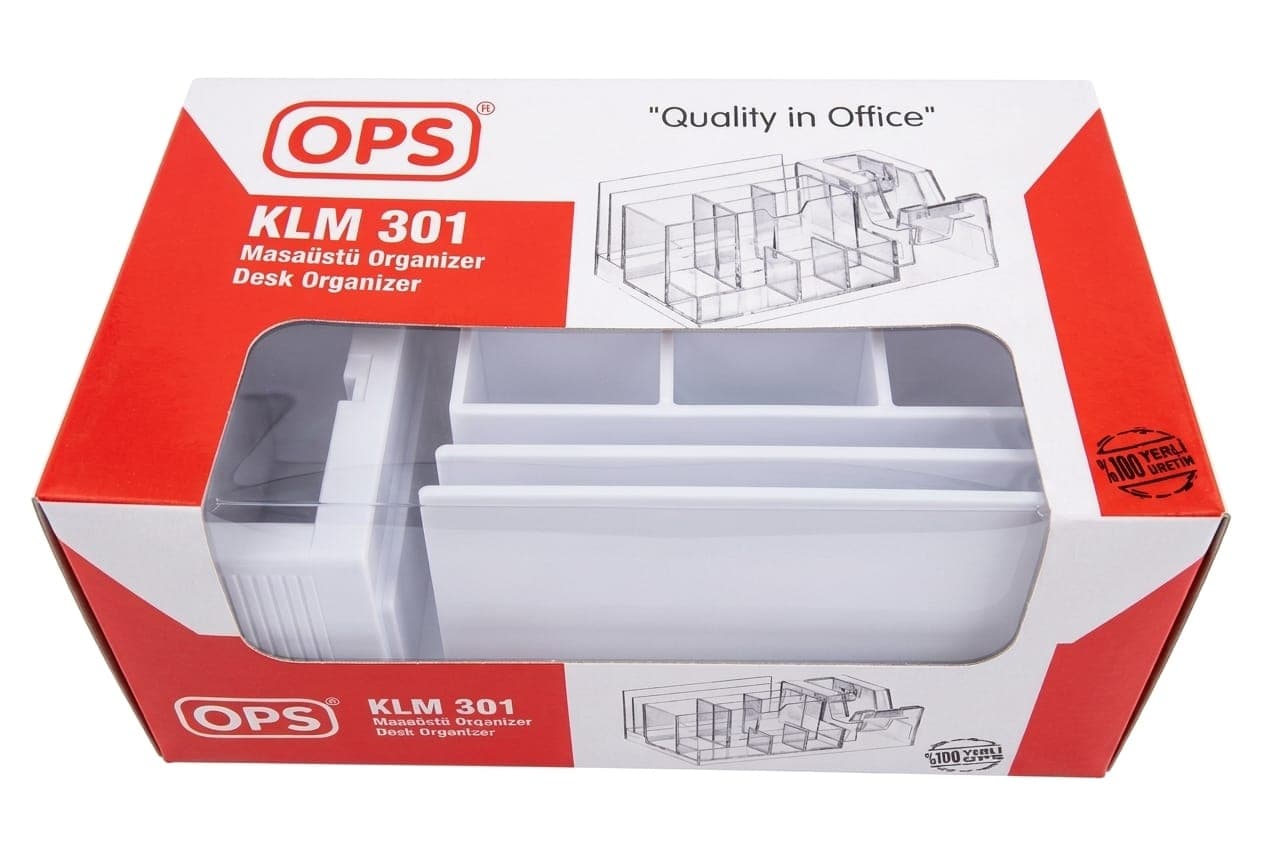 Organizador plastico p/escritorio azul pastel
