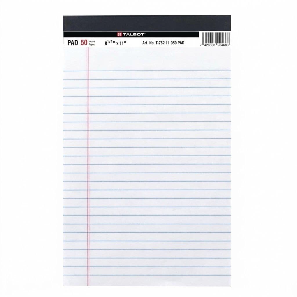 Libreta ray. blanca 8 1/2 x 11 50H talbot
