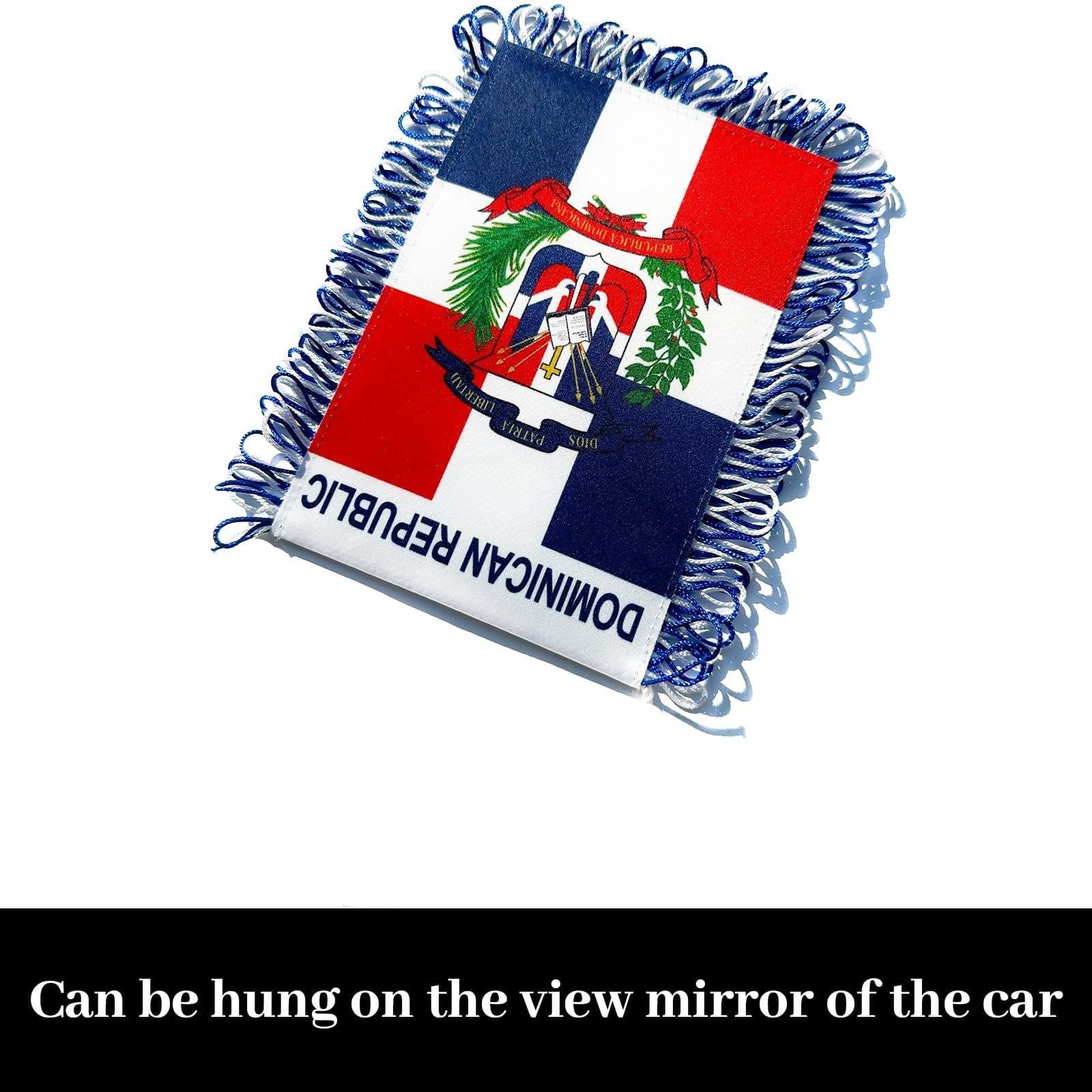 Bandera rd 4X6 razo doble con flecos y lazo