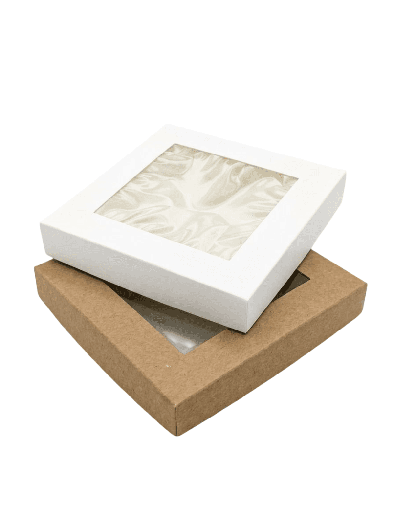 #10 caja carton 6X6X1 con ventana