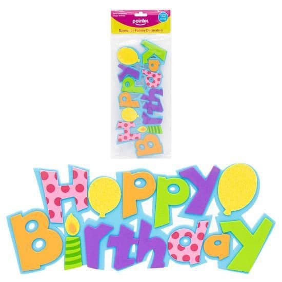 Letrero foamy happy birthday 4X11