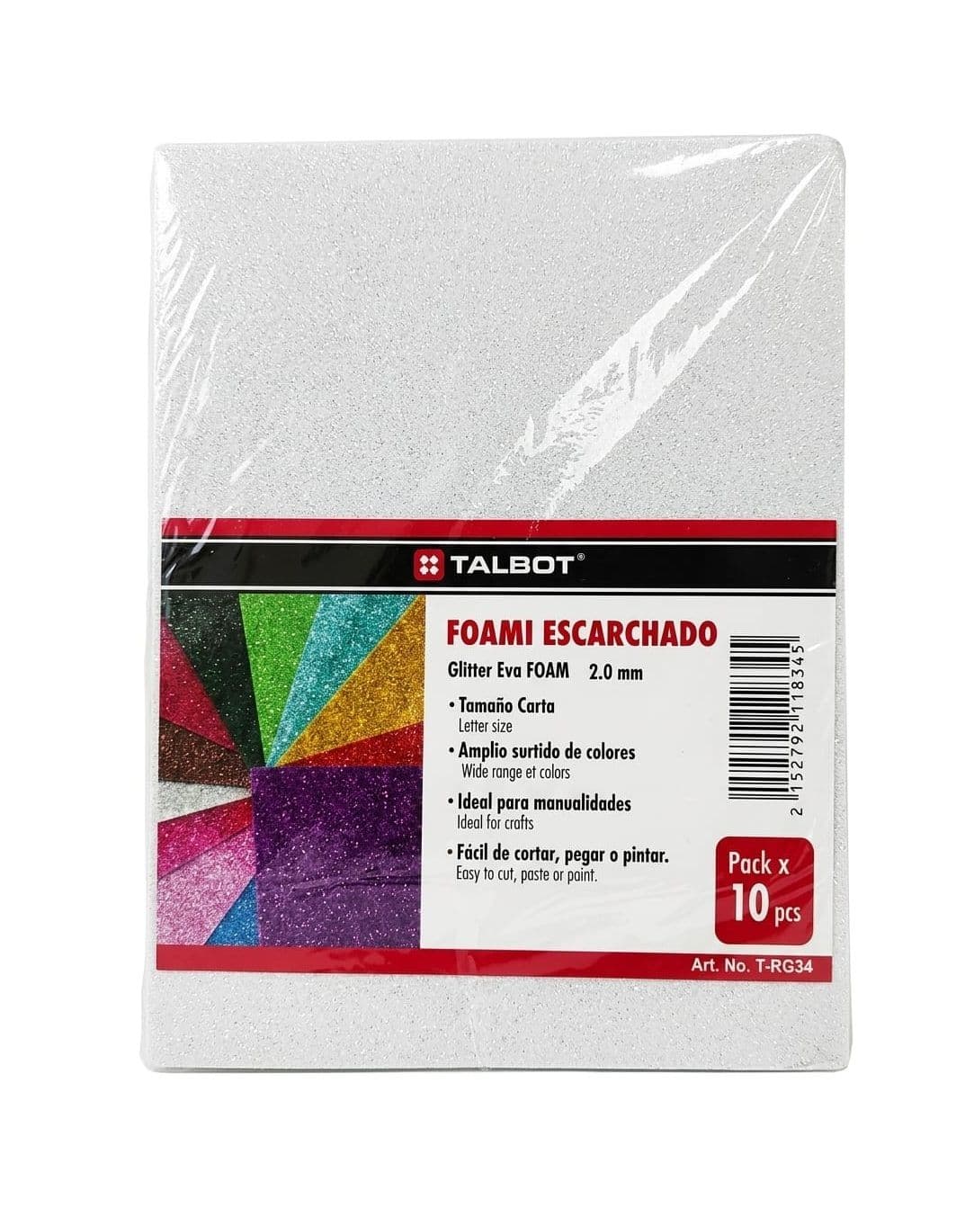 Foami glitter blanco talbot 10/1