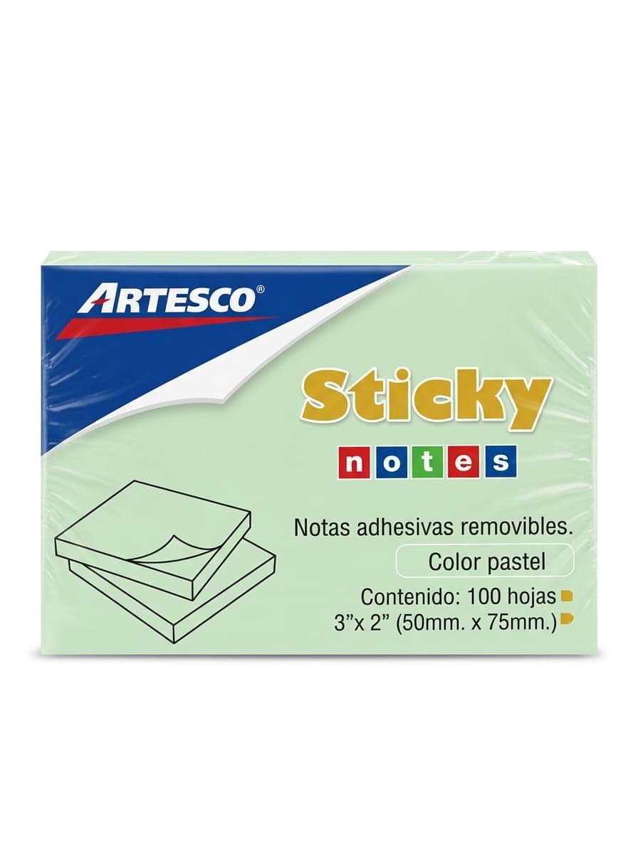 Notas adhesivas (3X2) pastel SURT.100H artesco