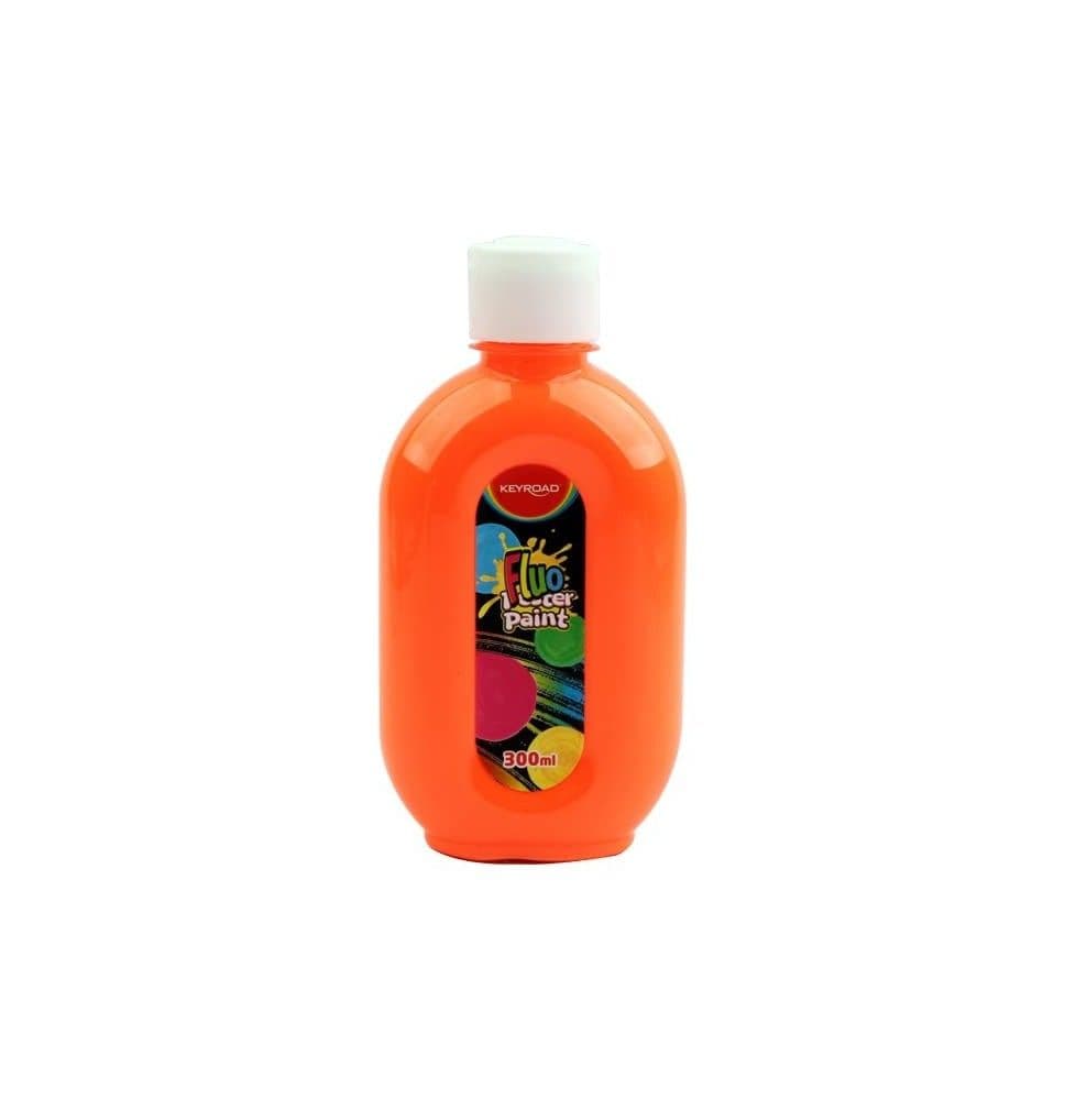 Tempera fluorescente 300ML, naranja neon keyroad