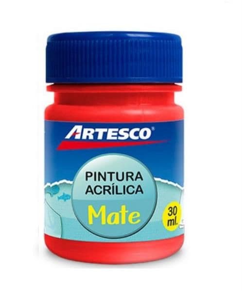 Pintura acrilica mate 30ML rojo