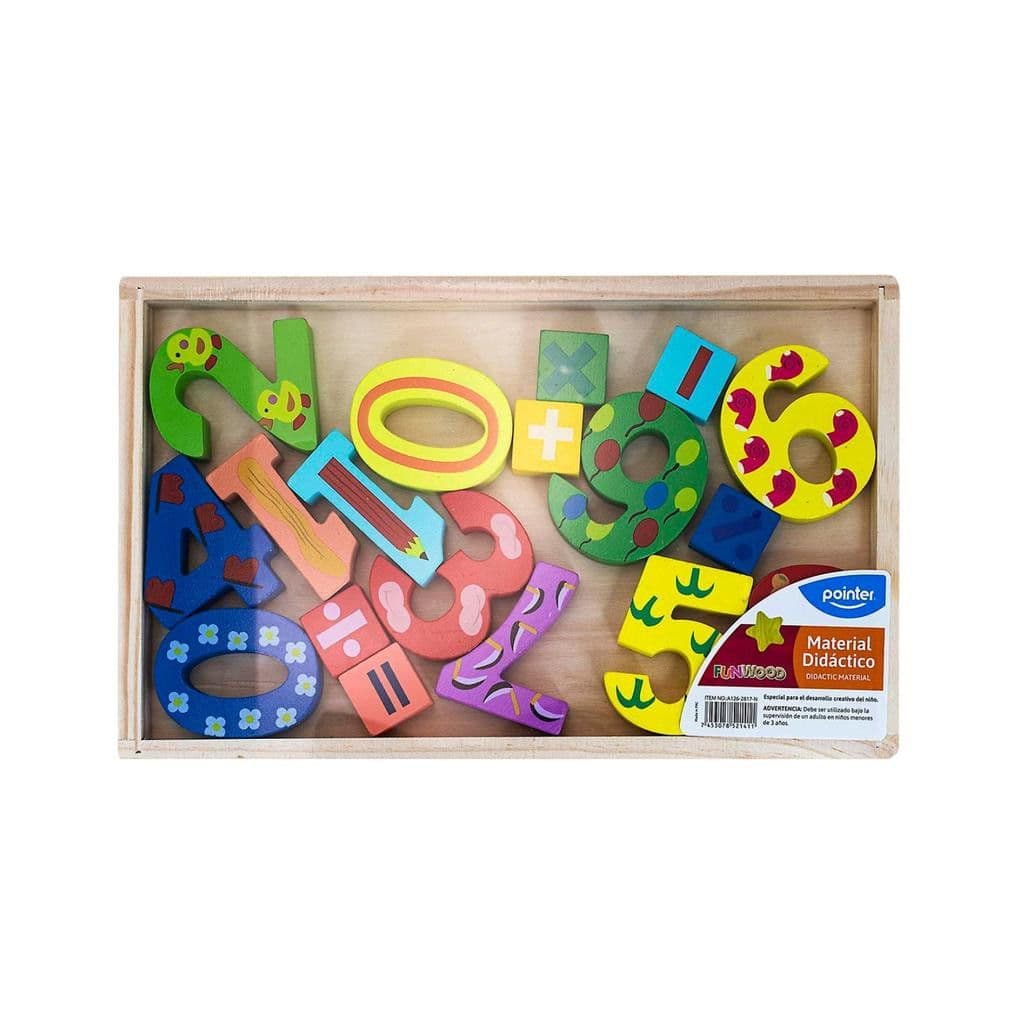 Juego educ madera numeros pointer