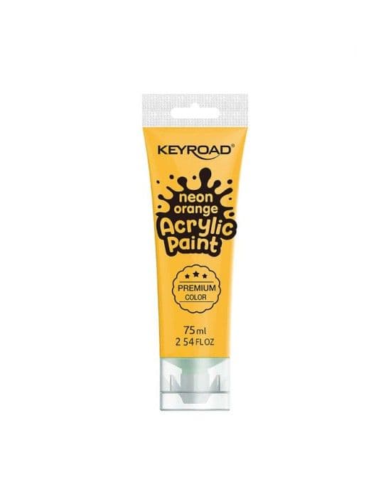 Pintura acrilica 75ML naranja neon keyroad