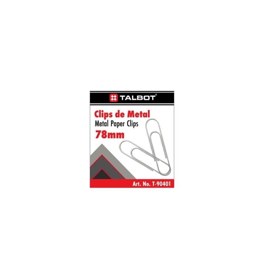 Clips 78 mm, zink plated ( silver ), caja x 50 clips talbot