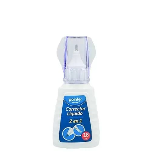 Corretor liq c/tapa t/lapiz blanco pointer 18 ml