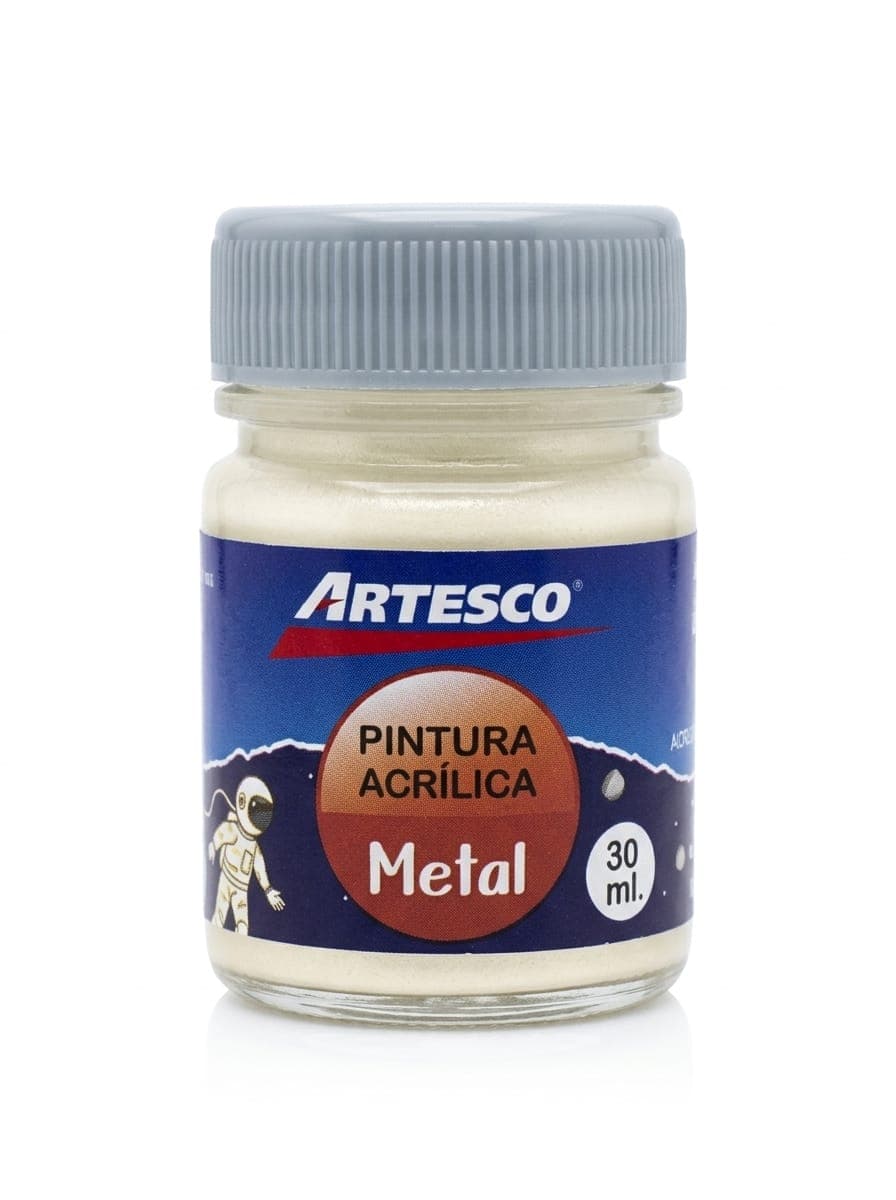 Pintura acrilica perlada metalica 30ML blanco
