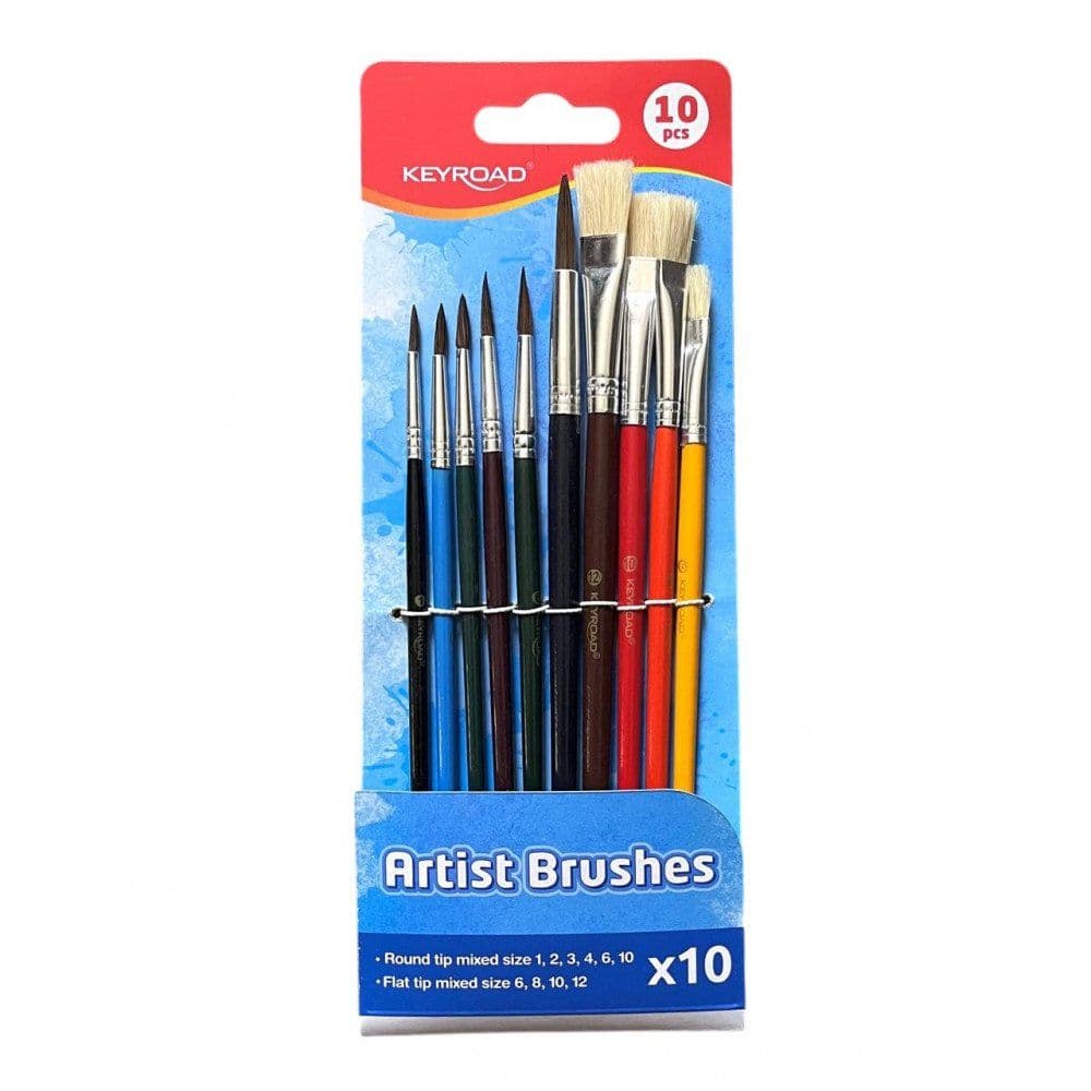 Pinceles 10/1 (red 1,2,3,4,6,10 - flat 6,8,10,12) keyroad
