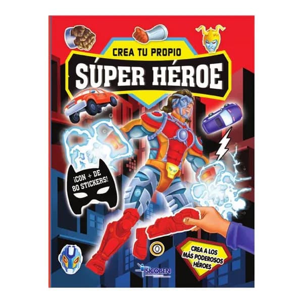 Libro actividad crea tu propio super heroe sicoben