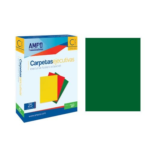 Folders sem satinado-barnizado (8.5X11) verde