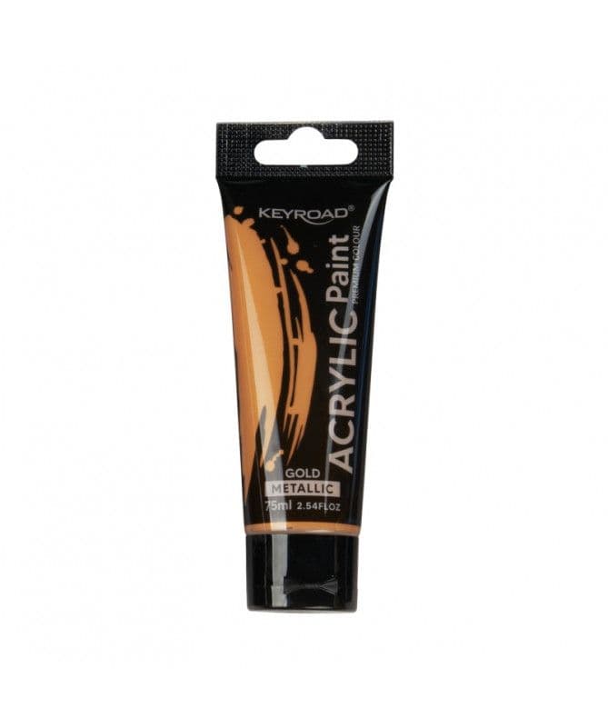 Pintura acrilica 75ML dorado metalico keyroad