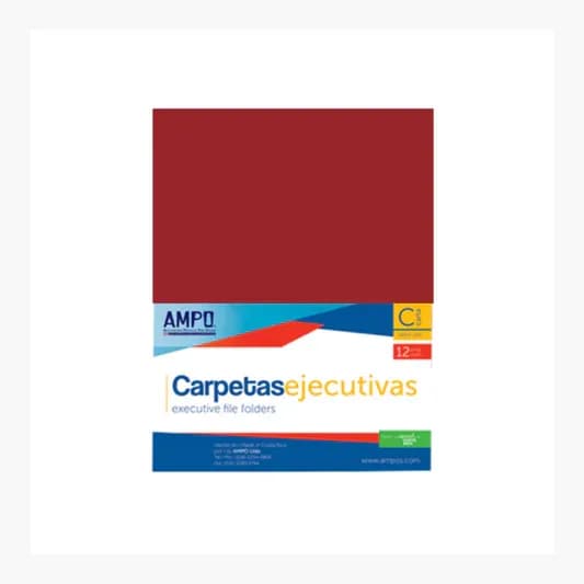 Folders semi satinado-barnizado (8.5X11) rojo