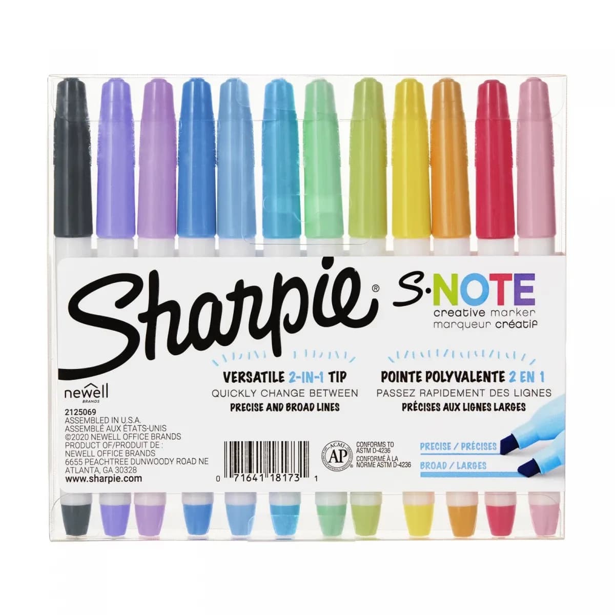 Juego marcadores perm. sharpie f. s-note 12/1