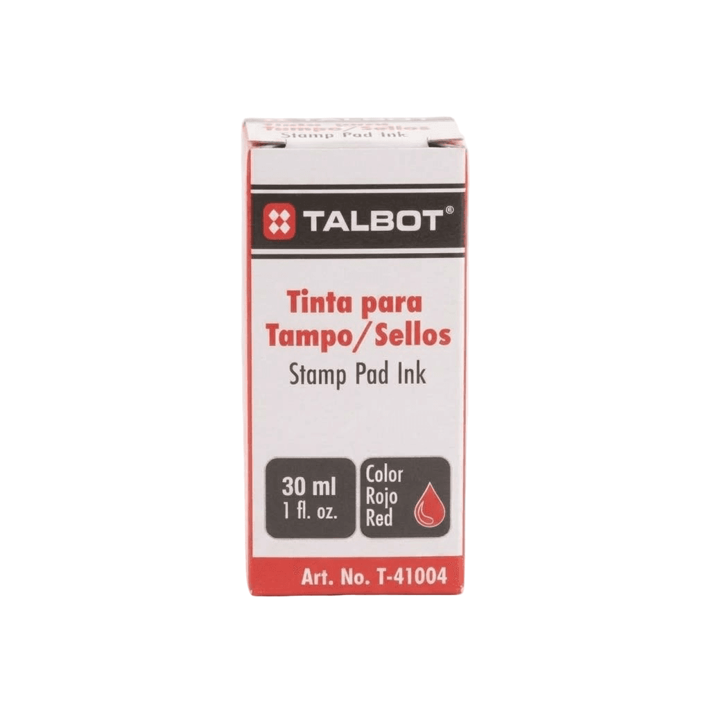 Tinta para almohadilla 30 ml rojo talbot