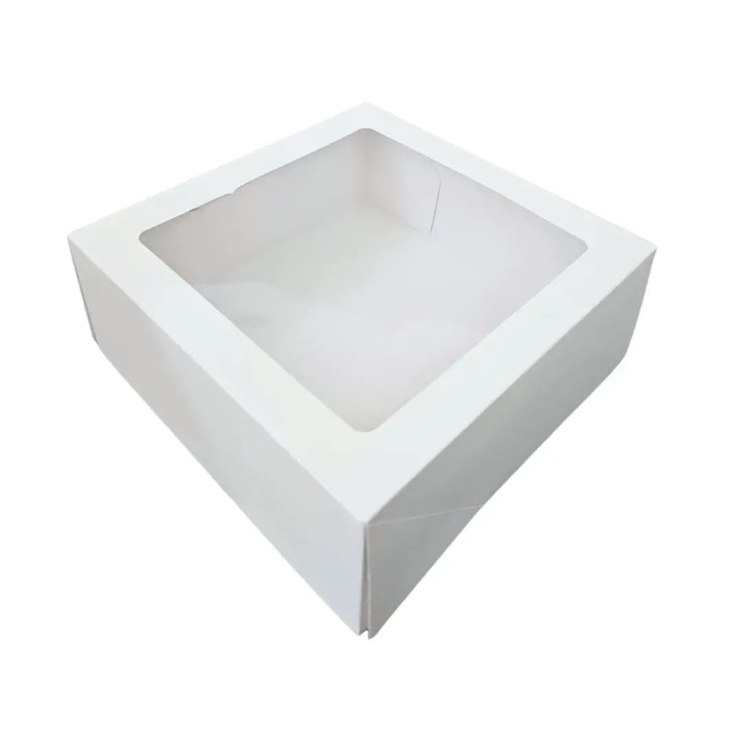 #15 caja carton 9 1/2X9 1/2X3 con ventana