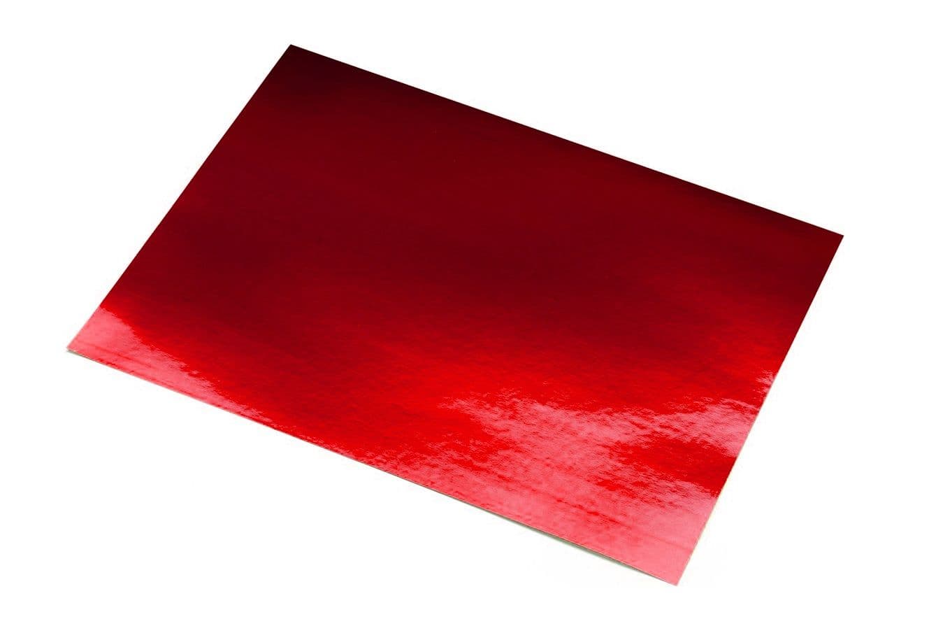 Cartulina metalica rojo