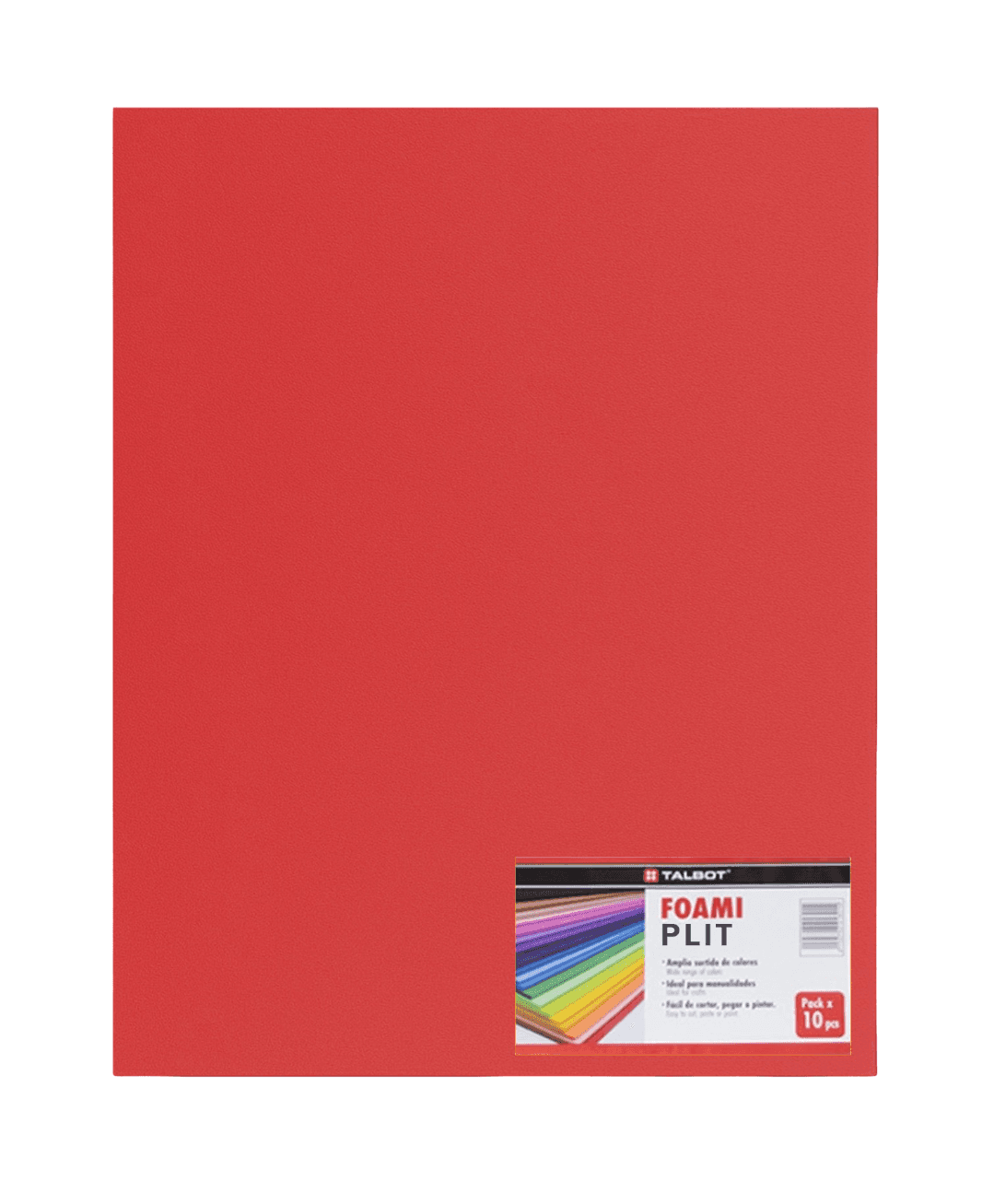 Foami rojo 50X70CM x 2MM 10/1 talbot
