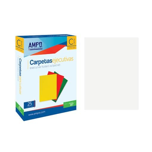 Folders semi satinado-barnizado (8.5X11) blanco
