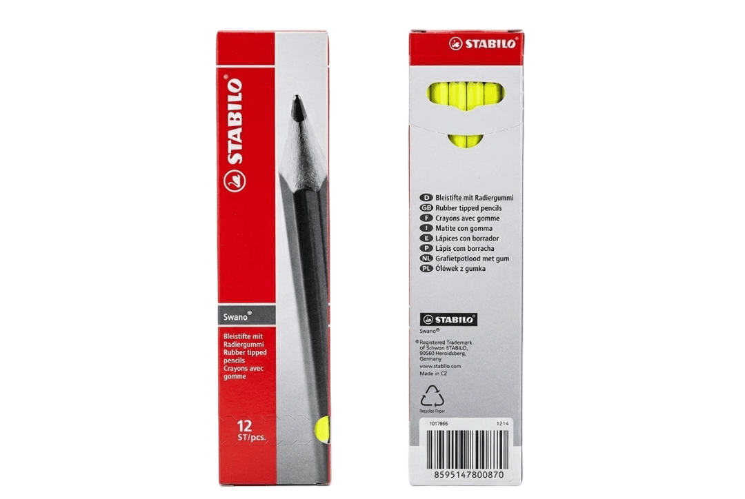 Lapiz swano c/fluorecente amarillo stabilo 12/1