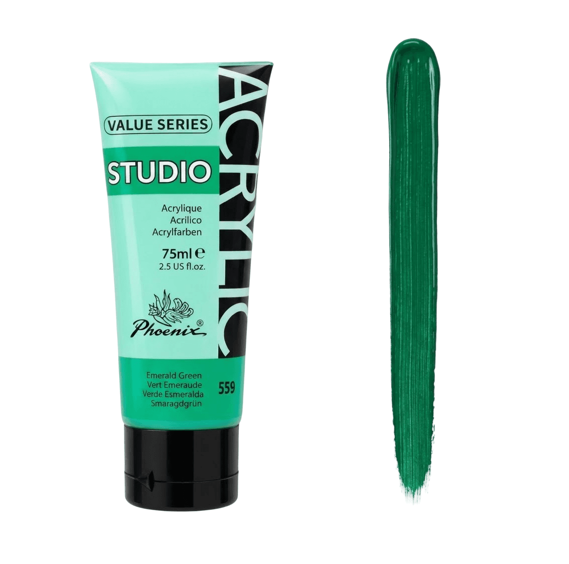 Acrilica studio ( 75 ml ) verde esmeralda 559