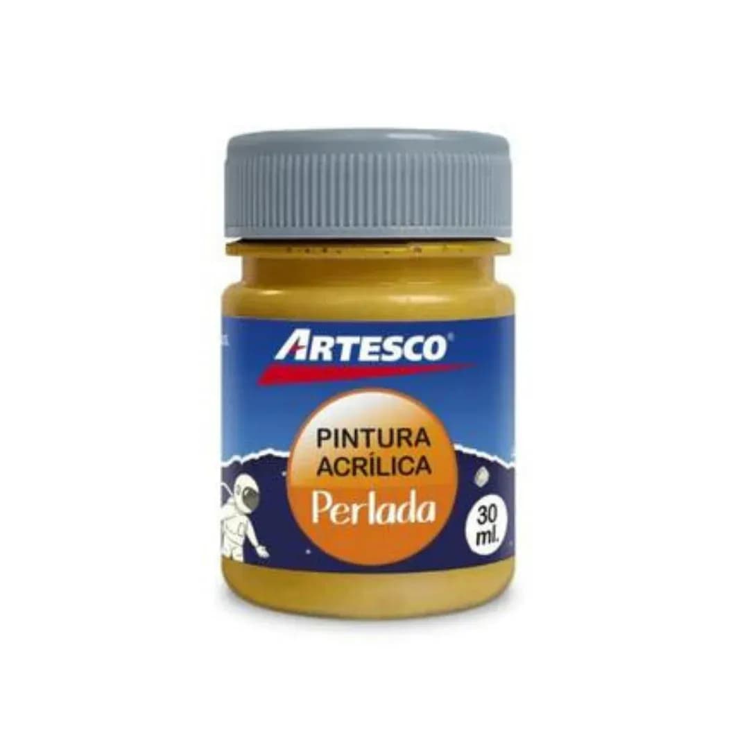 Pintura acrilica perlada metalica 30ML dorada