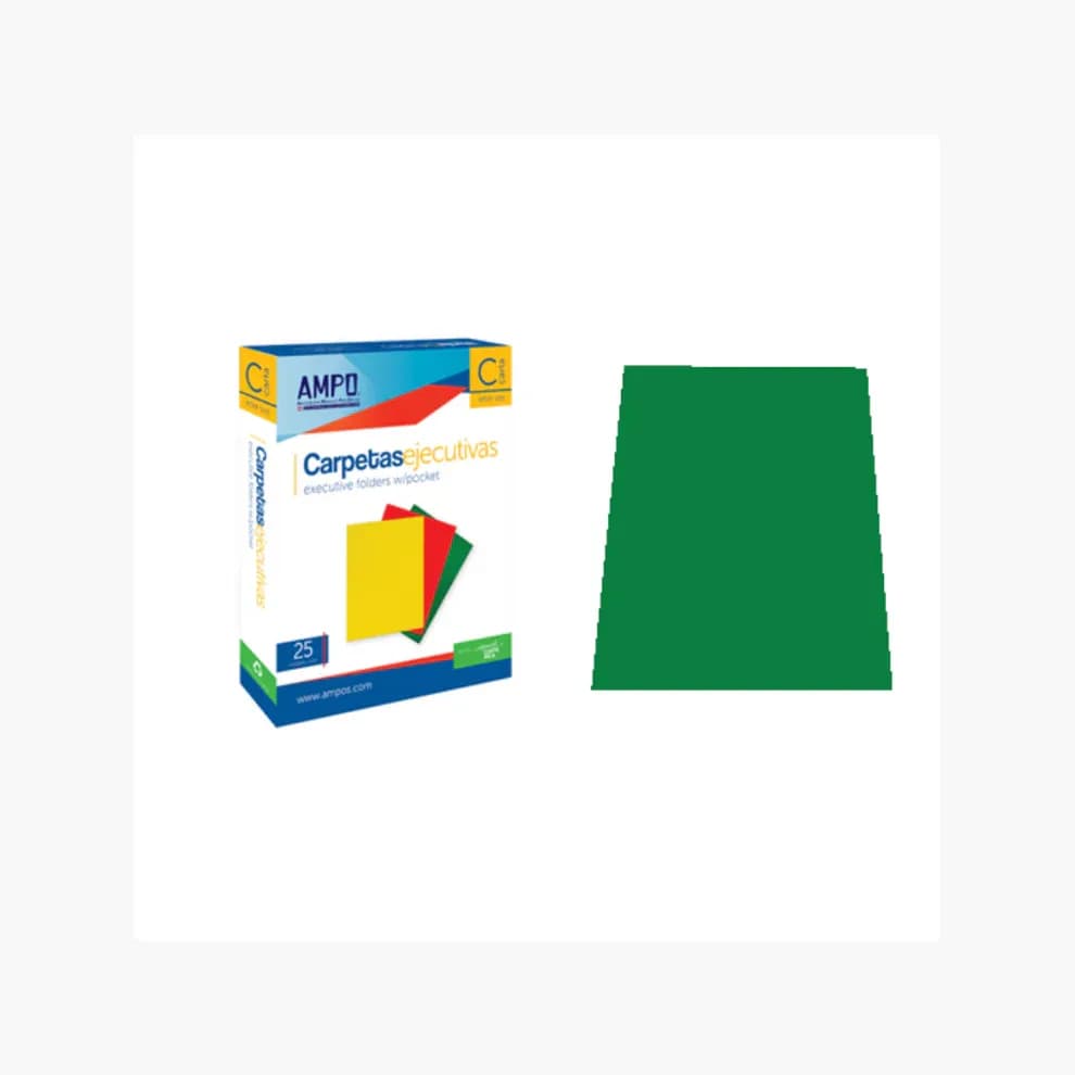 Folders satinado - laminado (8.5 x 11) verde