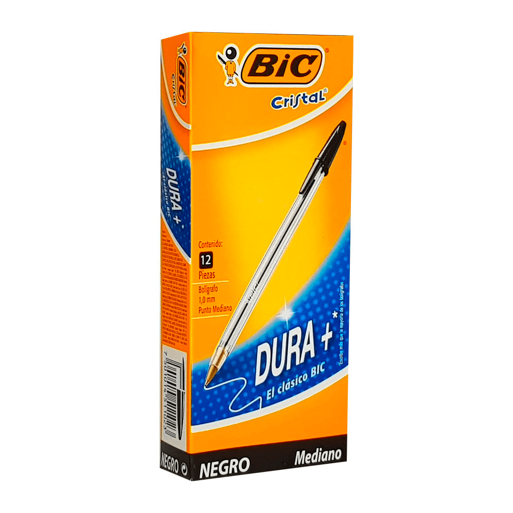 Boligrafo bic cristal negro 12/1