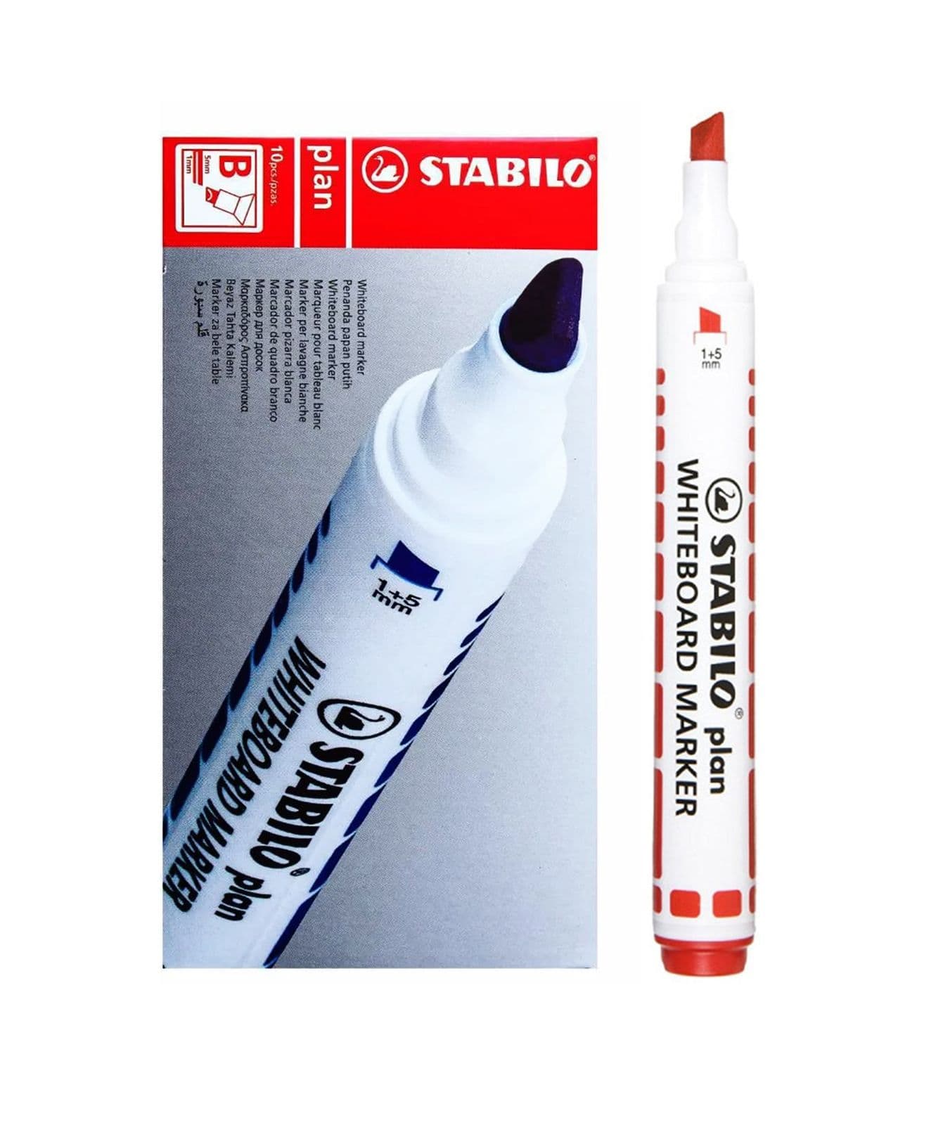 Marcador p/pizarra rojo p/b 10/1 stabilo