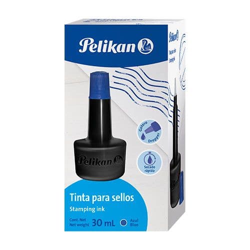 Tinta gotero p/almohadilla 30ML azul pelikan