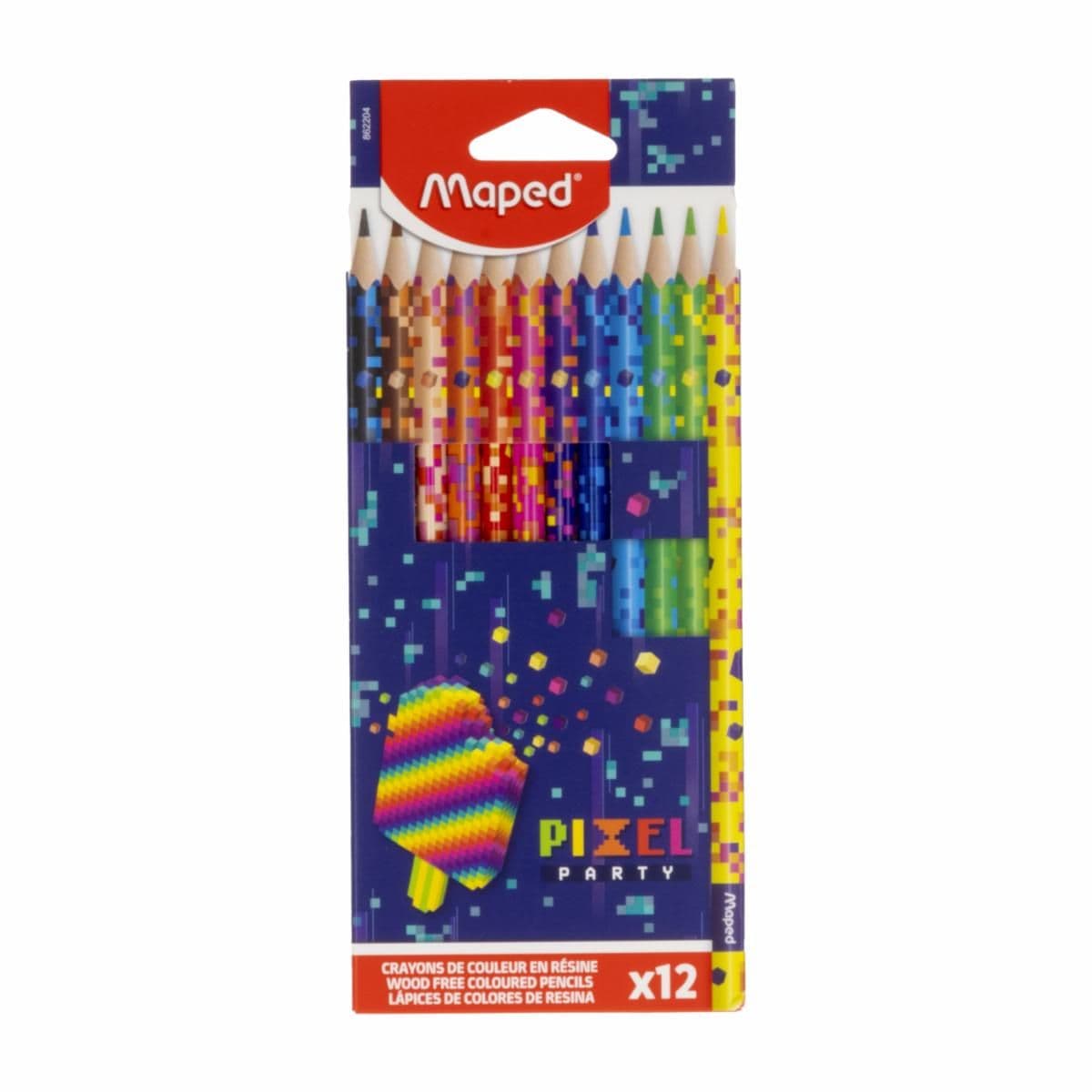 Lapices de colores pixel party 12/1