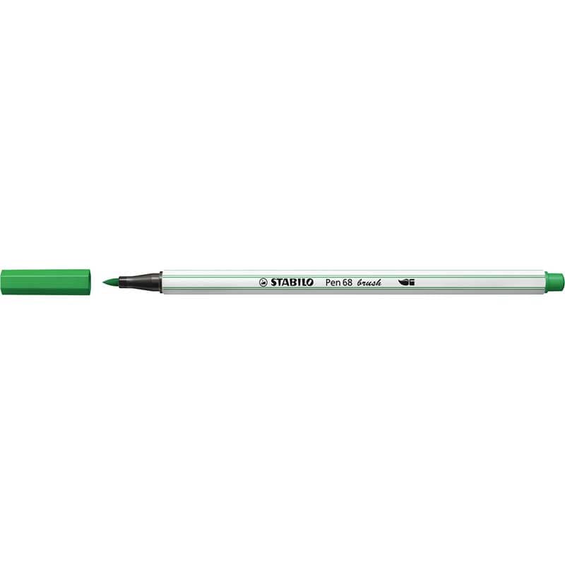 Pen 68 brush verde stabilo