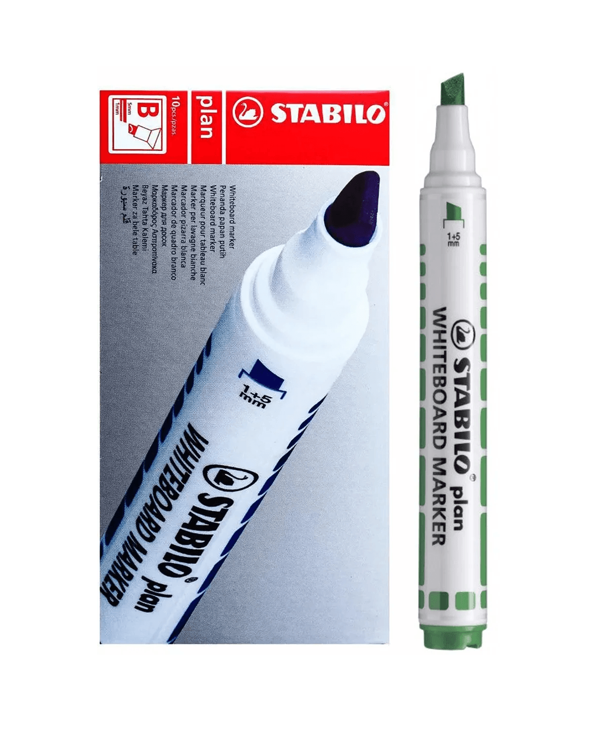 Marcador p/pizarra verde p/b 10/1 stabilo