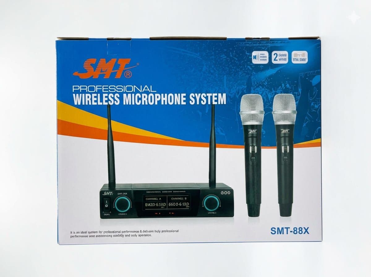 Microfono inalambrico doble uhf