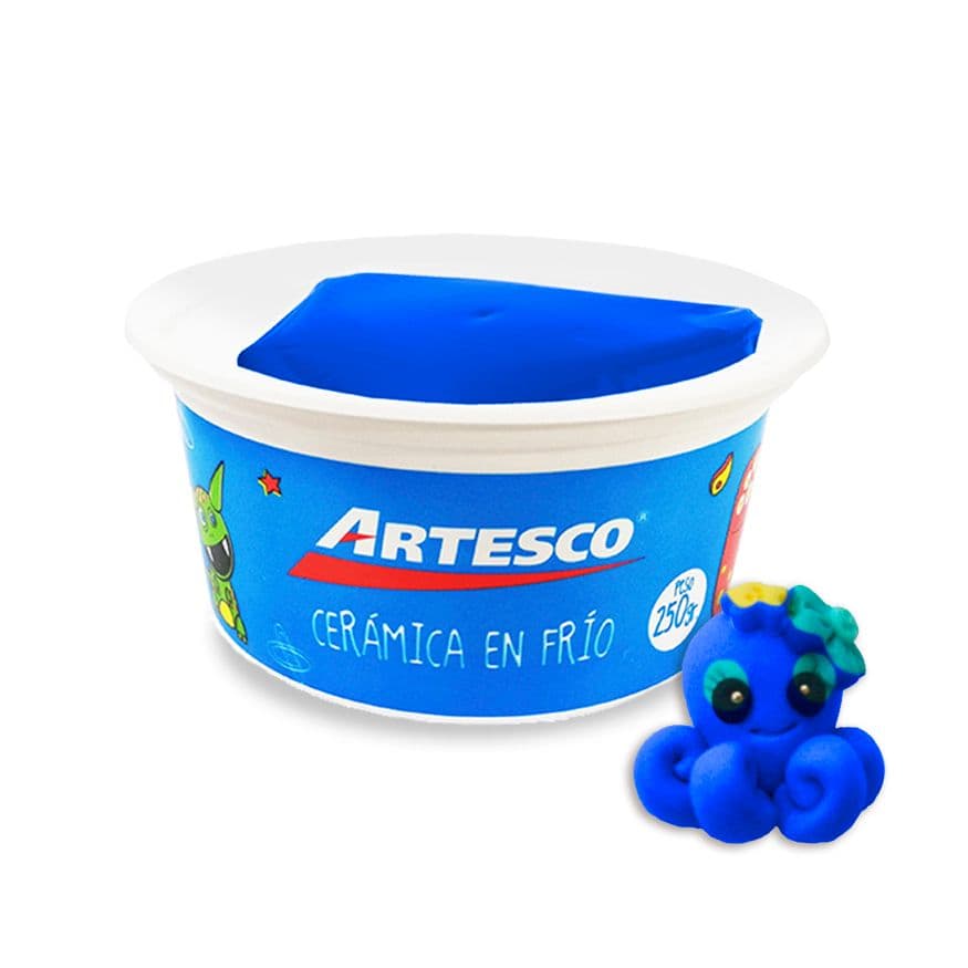 Ceramica en frio artesco 250 grs azul osc.