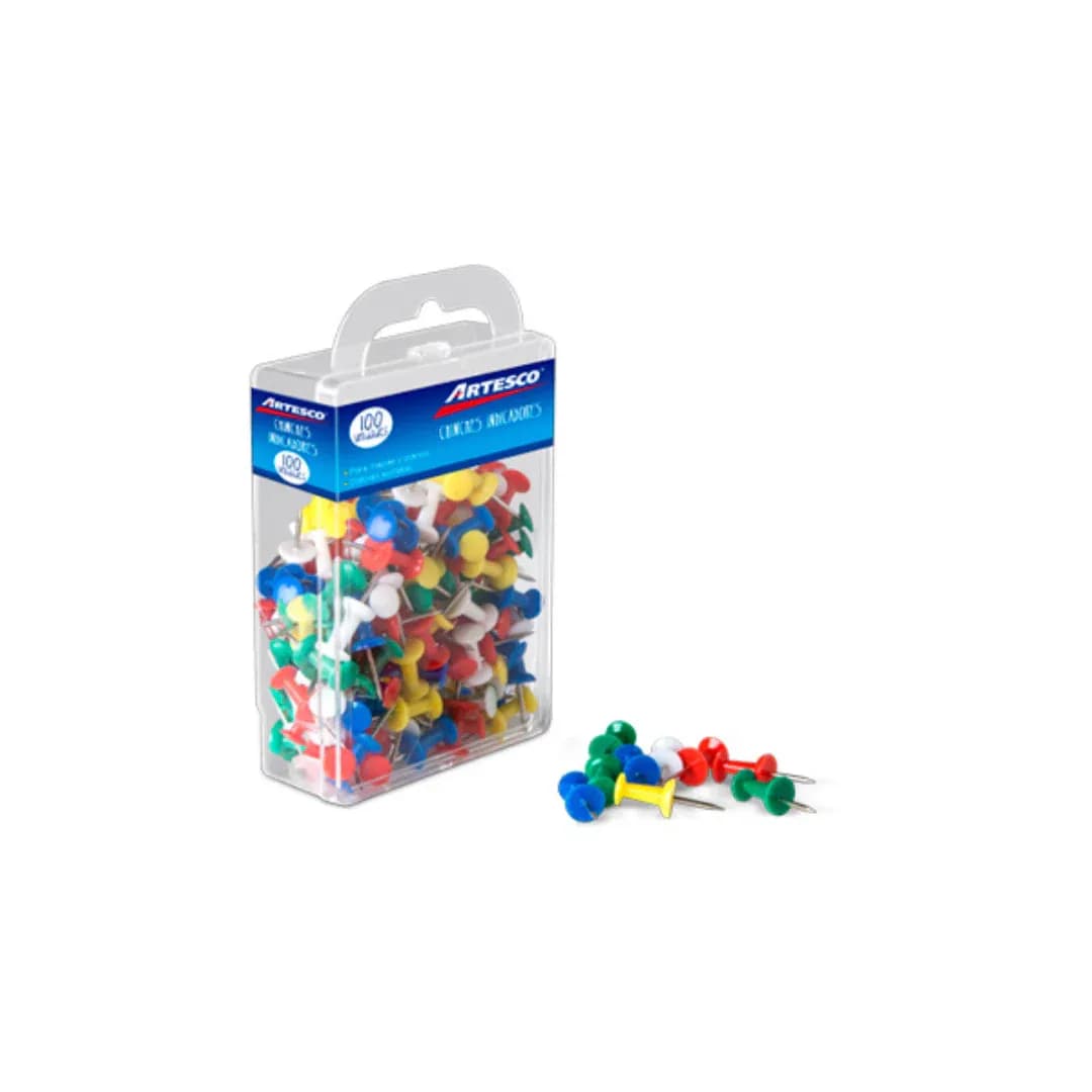 Chinchetas plasticas de colores 100/1 (artesco)